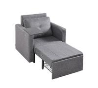 VEVOR Canapé-lit convertible pour bureau dossier réglable sur 5 niveaux gris