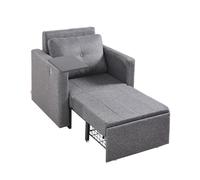 VEVOR Canapé-lit convertible pour bureau dossier réglable sur 5 niveaux gris