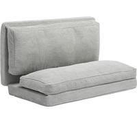 VEVOR Canapé-lit pliant 3 en 1, canapé-lit convertible en mousse à mémoire de forme 25D, gris clair (taille complète / 2410 x 1360 x 120 mm)