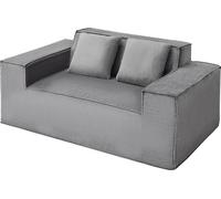 VEVOR Canapé 2 Places Causeuse de Salon Chambre en Velours Côtelé de 160 cm Gris