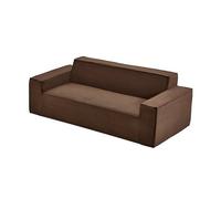 VEVOR Canapé moderne 2110 mm, canapé nuage confortable en velours côtelé avec assises profondes, grand sofa de salon moelleux avec larges accoudoirs, pour chambre, appartement et bureau, marron