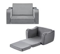 VEVOR Canapé pour Enfants Convertible en Chaise Longue avec Accoudoirs Gris M