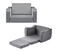 VEVOR Canapé pour Enfants Convertible en Chaise Longue avec Accoudoirs Gris M