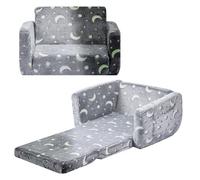 VEVOR Canapé pour Enfants Convertible Phosphorescent avec Accoudoirs Gris M
