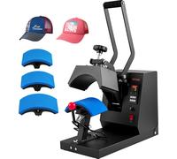 VEVOR Cap Presse à chaleur Presse à transfert 21,5x10cm 4 coussins chauffants Transfert par sublimation