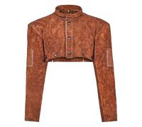 VEVOR Cape de Soudage Cuir de Vachette, Veste de Soudage Résistante aux Flammes, à la Chaleur, avec Poches à Outils, Cape de Protection pour Hommes Femmes, Forge, Travail du Bois, Jardinage, Taille L