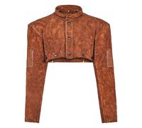 VEVOR Cape de Soudage en Cuir de Vachette, Veste de Soudage Résistante aux Flammes, à Chaleur, avec Poches à Outils, Cape de Protection pour Hommes Femmes, Forge, Travail du Bois, Jardinage, Taille M