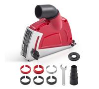 VEVOR Capot de Protection pour Meuleuse d'Angle 100-125 mm, Capot Anti-poussière pour Meuleuse Angulaire, avec 6 Rondelles de Serrage, Adaptateur de Tuyau d'Aspirateur, Profondeur de Coupe Réglable