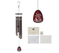 VEVOR Carillon à Vent extérieur, 1067 mm, Carillon éolien au Ton Profond avec 6 Tubes, Grande Cloche à Vent commémoratif Unique pour Anniversaire, pour terrasse, Jardin et arrière-Cour, Marron foncé