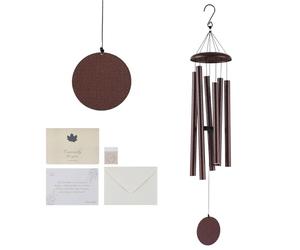 VEVOR Carillon à vent extérieur, 1143 mm, carillon éolien au ton profond avec 6 tubes, grande cloche à vent commémoratif unique pour anniversaire, pour terrasse, porche, jardin et arrière-cour, bronze