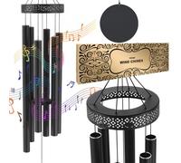 VEVOR Carillon à vent carillon éolien pour extérieur en aluminium 1473 mm noir