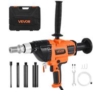 VEVOR Carotteuse à Diamant Diamètre de Perçage 20-160 mm, Perceuse à Béton Portative 2000 W, Vitesse Variable 0-1800 tr/min, Perçage Sèche et Humide, avec 4 Forets, Filetage UNC1 1/4-7, pour Brique