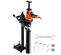 VEVOR Carotteuse à Diamant Diamètre de Perçage 20-160 mm, Perceuse au Diamant Portative 2000 W, Appareil de Forage Diamant Perçage Humide et Sèche, avec Support et Foret, pour Béton, Brique, Marbre