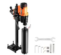 VEVOR Carotteuse à Diamant Diamètre de Perçage 20-250 mm, Perceuse au Diamant avec Support 3200 W, Appareil de Forage Diamant Perçage Humide et Sèche, pour Béton, Brique, Marbre, Construction