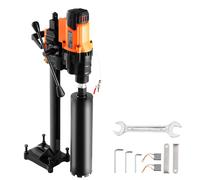 VEVOR Carotteuse à Diamant Diamètre de Perçage 20-250 mm, Perceuse au Diamant avec Support 3200 W, Appareil de Forage Diamant Perçage Humide et Sèche, pour Béton, Brique, Marbre, Construction