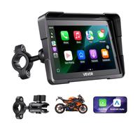VEVOR Carplay sans Fil pour Moto 7" GPS Écran Compatibilité Universelle | Écran Tactile HD, Double Bluetooth, Compatible Apple CarPlay et Android Auto, Assistant Vocal Siri/Google, Protection IP67
