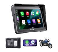 VEVOR Carplay sans Fil pour Moto 7" GPS Écran Tactile HD Double Bluetooth | Compatible Apple CarPlay et Android Auto, Assistant Vocal Siri/Google, Indice de Protection IP67, Compatible avec Motos BMW