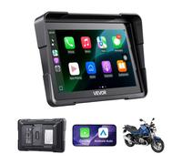 VEVOR Carplay sans Fil pour Moto 7" GPS Écran Tactile HD Double Bluetooth, Compatible Apple CarPlay et Android Auto, Assistant Vocal Siri/Google, Indice de Protection IP67, Compatible avec Motos BMW