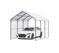 VEVOR Carport en métal pour usages Graves 3 x 4,5 x 3,15 m avec Structure et Toit en Acier galvanisé, Tente de Garage parois latérales Amovibles, abris de Voiture pour ramassage, Bateau, tracteurs