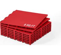 VEVOR Carreaux pour tapis de sol de hockey, 315 x 315 x 16 mm, 8 pièces emboîtées, surface d'entraînement, carreaux de plancher de danse, planche d'équipement d'entraînement de hockey (rouge, 8 pieds