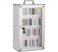 VEVOR Casier de Rangement pour Téléphone Portable 36 Emplacements Cabine Verrouillable pour Téléphone en Alliage d’Aluminium 32x20x51 cm Armoire de Rangement Téléphone Portatif Salle de Réunion Classe