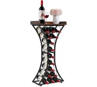 VEVOR Casier à Vin Autoportant Capacité 15 Bouteilles, Range Bouteilles avec Plateau en Bois, Étagère à Vin Stable, Idéal pour Cuisine Garde-Manger Salle à Manger Cave Bar, Rangement et Présentation