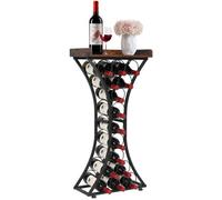 VEVOR Casier à Vin Autoportant Capacité 15 Bouteilles, Range Bouteilles avec Plateau en Bois, Étagère à Vin Stable, Idéal pour Cuisine Garde-manger Salle à Manger Cave Bar, Rangement et Présentation