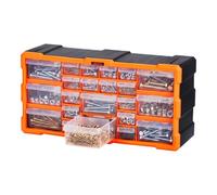 VEVOR Casier de Rangement à 22 Tiroirs, Organisateur Multi-Tiroirs en Plastique, Modèle Mural et Empilable pour Garage, Atelier, Établi, Quincaillerie, Perles, Vis, Loisirs Créatifs et Petites Pièces