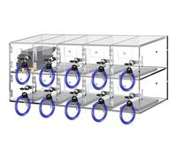 VEVOR Casier pour Téléphone Portable 10 Emplacements en Acrylique Transparent