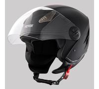 VEVOR Casque de moto 3/4 face, Casque Street ABS haute densité, avec Emplacement Bluetooth et Lentille interchangeable, Casque de motocross confortable approuvé ECE, pour jeunes et adultes, L(59-60cm)