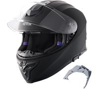 VEVOR casque de moto, casque intégral, ABS, avec communication Bluetooth et verres interchangeables, homologué DOT, pour jeunes et adultes