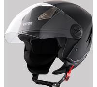 VEVOR casque de motocross casques 3/4 visage taille L, casques en ABS avec fente Bluetooth & verres interchangeables, DOT-approuvé casque de motocross confortable, pour les jeunes et les adultes noir