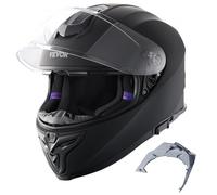 VEVOR Casque de Moto intégral, Casque ABS et Haute densité, avec Emplacement Bluetooth et Lentille Interchangeable, Casque Motocross Confortable approuvé ECE, pour Jeunes et Adultes, XL（61-62cm）