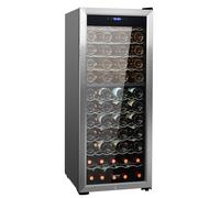 VEVOR Cave à Vin 80 Bouteilles, Réfrigérateur à Vin à Double Zone et à Double Température, Frigo Vin avec Commande Numérique, Porte en Verre Miroir avec Protection UV, Stockage de Vin Rouge et Blanc