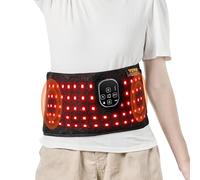 VEVOR Ceinture Luminothérapie Rouge, 105 LED, Thérapie Lumière Rouge 660 nm 850 nm, Minuterie, Vibration 3 Niveaux 3 Intensités sans Fil pour Soulager Fatigue et Douleur Musculaire, Taille, Épaules