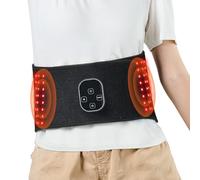 VEVOR Ceinture Luminothérapie Rouge, 112 LED, Thérapie Lumière Rouge 660 nm 850 nm, Minuterie, 3 Niveaux Vibration, 3 Intensités sans Fil pour Soulager Fatigue et Douleur Musculaire, Taille, Épaules