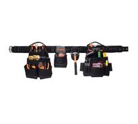 VEVOR Ceinture Porte Outil 18 Poches Ceinture à Outils Tour de Taille Ajustable 80-131 cm Sacoche Charpentier Amovible et Réglable Sac à Outils pour Électricien Construction Homme Chantier Bricolage