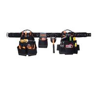 VEVOR Ceinture Porte Outil 18 Poches Ceinture à Outils Tour de Taille Ajustable 80-131 cm Sacoche Charpentier Amovible et Réglable Sac à Outils pour Électricien Construction Homme Chantier Bricolage