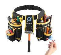 VEVOR Ceinture Porte Outil 28 Poches Ceinture à Outils Tour de Taille Ajustable 78,7-121,9 cm Sacoche Charpentier Amovible Réglable Sac à Outils pour Électricien Construction Homme Chantier Bricolage