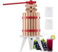 VEVOR Centrifugeuse à cidre, Moulin à fruits (6 l), Panier en bois massif avec 8 blocs, Centrifugeuse à cidre, Centrifugeuse à raisin, Centrifugeuse à huile d'olive avec poignée, Centrifugeuse de cuis