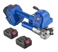 VEVOR Cercleuse électrique pour feuillards PET de 10-19 mm, outil de cerclage portable avec affichage numérique, avec 2 batteries de 4000 mAh, machine à cercler auto pour palettes, boîtes d'emballage