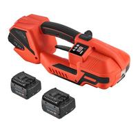 VEVOR Cercleuse électrique pour feuillards PP/PET 9-16 mm, outil de cerclage portable avec affichage numérique, avec 2 batteries de 4000 mAh, machine à cercler auto pour palettes, boîtes d'emballage