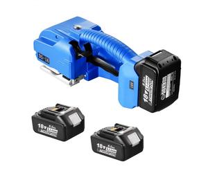 VEVOR Cercleuse électrique pour sangles PP PET 0,89-1,6 cm, outil de cerclage portable avec affichage numérique, machine à cercler automatique alimenté par batterie pour palettes boîtes d'emballage