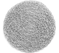 VEVOR Chaîne à Maillons en Acier au Carbone Galvanisée, 5,1 mm x 30,48 m, Capacité de Charge 498 kg, 2 Connecteurs Rapides, Chaîne pour Remorquage, Suspension, Camping, Attacher Animaux de Compagnie