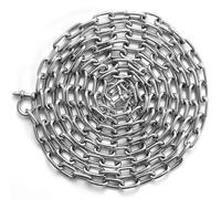 VEVOR Chaîne d'ancre de Bateau, 8 mm x 6 m, chaîne d'ancrage Acier INOX 316, capacité de Rupture 3230 kg, manilles à Double Anneau de verrou, pour Bateaux, Pont, Fonctionne avec différentes Ancres