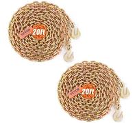 VEVOR Chaîne de Reliure de Remorquage, Lot de 2, Chaîne de Transport G80 avec Crochets, 8 mm x 6 m, Capacité 2222 kg, Revêtement Galvanisé Acier au Manganèse, pour Usines, Chantiers de Construction