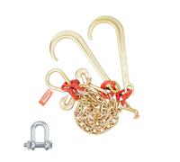 VEVOR Chaîne de Remorquage à Crochets JT, Capacité de Charge 7074 kg, Chaine Bride V de Remorque G80 avec Crochet de Préhension, 10 mm x 60 cm, pour Dépannage, Transport, Dépanneuse, Camion à Plateau