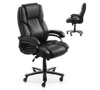VEVOR Chaise de Bureau à Dossier Haut avec Support Lombaire Commande par Bouton