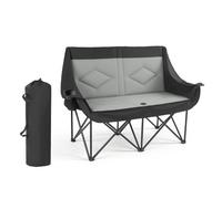 VEVOR Chaise de Camping Pliante Double, Fauteuil Pliable Camping pour 2 Personnes, pour Pique-nique Randonnée Pêche Plage Extérieur, Charge Maximale 300 kg, avec Porte-gobelet et Porte-verre à Vin