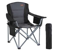 VEVOR Chaise de Camping Pliante en Plein Air 98x63x99 cm Chaise de Pêche Extérieur en Inox Charge 158 kg Siège Pliant Portable Léger avec Porte-Gobelet 3 Sacs de Rangement pour Pique-Nique Randonnée